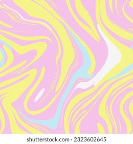 Liquify abstract colorful seamless pattern. Vector background, marbled painted.