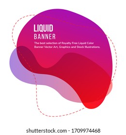 Liquify Fluid purple and red Color Banner Design Background