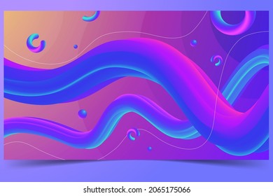 Liquidar el diseño de fondo de ilustración de vector abstracto de gradiente
