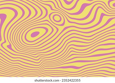 Liquify Lines background, Abstract horizontal background with colorful waves. Trendy Retro vector, Conceptual design of optical illusion wave stripes.