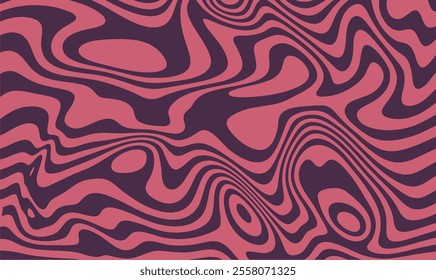 Liquify Lines background, Abstract horizontal background with colorful waves. Trendy Retro vector