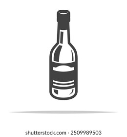 Liquor alcohol bottle icon transparent vector isolated