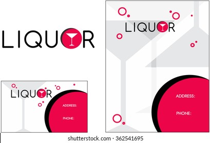 Liquor, Bar, Restaurant Logo, Business Design And Flyer Design