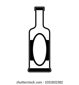 liquor bottle with blank label icon image 