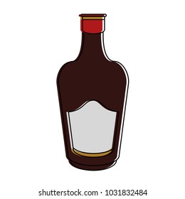 liquor bottle with blank label icon image 