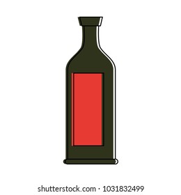 liquor bottle with blank label icon image 