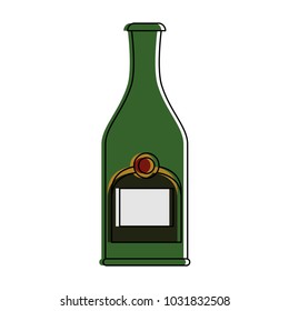 liquor bottle with blank label icon image 