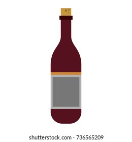 liquor bottle with blank label icon image 