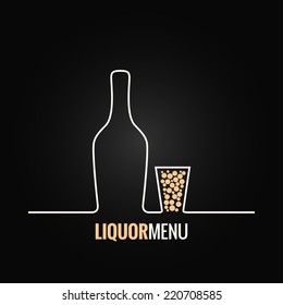 Liquor Bottle Glass Shot Design Background