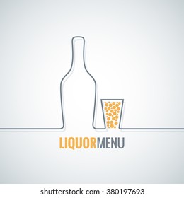 liquor bottle glass shot design vector background
