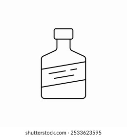 Vector de signo de icono de botella de licor