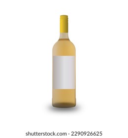 Liquor bottle template. Unbranded alcohol beverage flyer. Menu poster. Vector illustration.