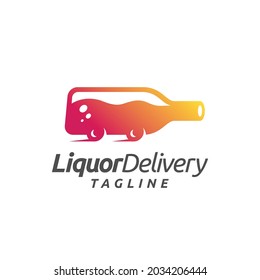 Liquor Delivery Logo With Gradient Color