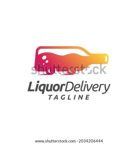 liquor delivery logo with gradient color