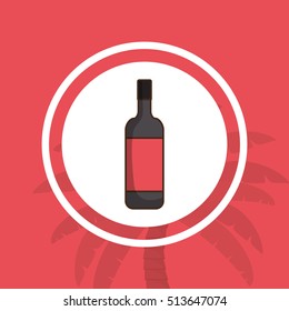 liquor drink bottle icon vector illustration graphic design