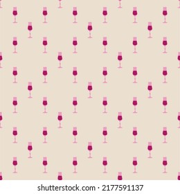Liquor glass seamless pattern, great design for any purposes. Doodle style. Hand drawn image. Repeat template. Party drinks concept. Freehand drawing. Cartoon sketch graphic draft. Vector.
