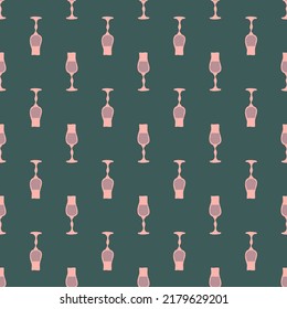 Liquor glass seamless pattern, great design for any purposes. Doodle style. Hand drawn image. Repeat template. Party drinks concept. Freehand drawing. Cartoon sketch graphic draft. Vector.
