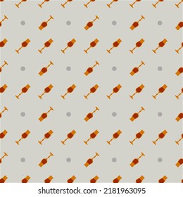 Liquor glass seamless pattern, great design for any purposes. Doodle style. Hand drawn image. Repeat template. Party drinks concept. Freehand drawing. Cartoon sketch graphic draft. Vector.
