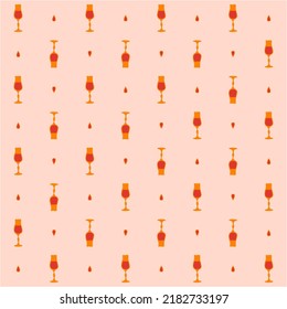 Liquor glass seamless pattern, great design for any purposes. Doodle style. Hand drawn image. Repeat template. Party drinks concept. Freehand drawing. Cartoon sketch graphic draft. Vector.
