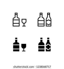 Liquor Icon Logo Vector Symbol. Whiskey Icon