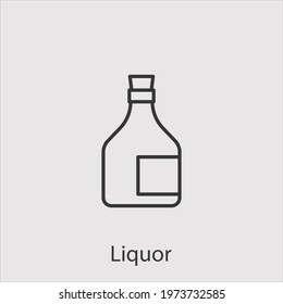 liquor icon vector icon.Editable stroke.linear style sign for use web design and mobile apps,logo.Symbol illustration.Pixel vector graphics - Vector