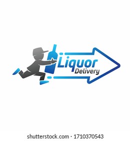 Liquor Logo Design, Delivery Vector Logo