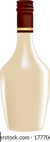 Liquor Pinot Colada in einer Flasche. Vektorgrafik