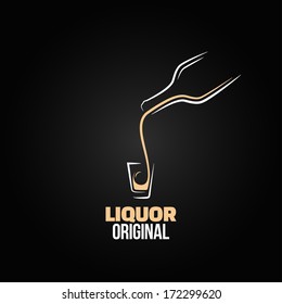 Liquor Shot Glass Bottle Design Menu Background