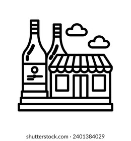 Liquor store icon in vector. Illustration