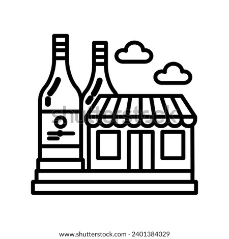 Liquor store icon in vector. Illustration