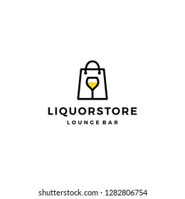  liquor store logo vector