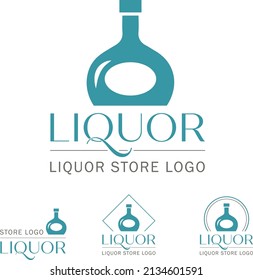 Liquor Store Logo Vector Illustration 