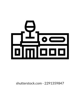 liquor store shop line icon vector. liquor store shop sign. isolated contour symbol black illustration