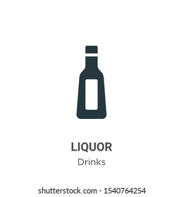 Liquor vector icon on white background. Flat vector liquor icon symbol sign from modern drinks collection for mobile concept and web apps design.