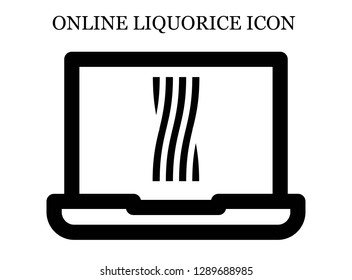 Liquorice search icon. Editable Liquorice search icon for web or mobile.