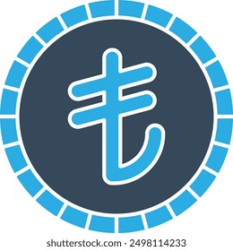 Lira Currency Icon for Financial and Economic Transactions