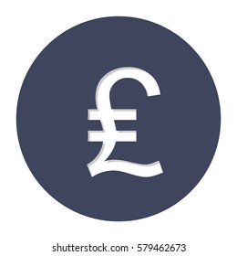 Lira currency symbol icon image, vector illustration