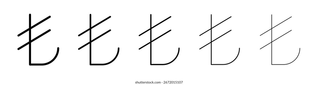 Lira Schild Symbol gefüllt flachen Schild Konzept für Web-Design.