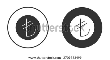 Lira sign icon symbol sign in solid style.