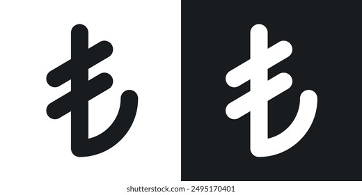 Conjunto de Vector de lira en colores azul y negro Conjunto de iconos de Vector en estilo sólido.