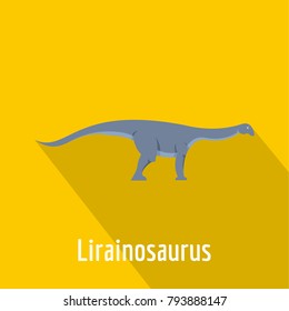 lirainosaurus icon. Flat illustration of lirainosaurus vector icon for web.