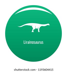 lirainosaurus icon. Simple illustration of lirainosaurus vector icon for any design green