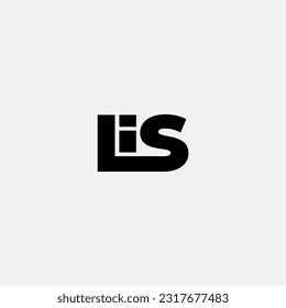 LIS initial letter monogram logo