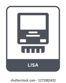 lisa icon vector on white background, lisa trendy filled icons from Electronic devices collection, lisa simple element illustration