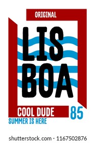 lisboa cool dude,t-shirt design