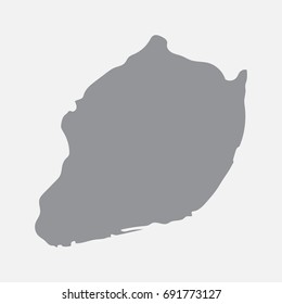 Lisbon city map in gray on a white background