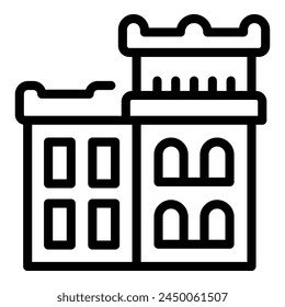 Lisbon city tower icon outline vector. Slender fortress. Town cultural