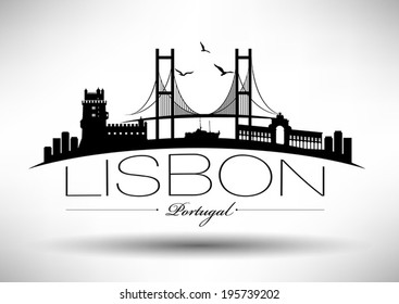 Lisbon City Typography Design