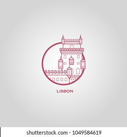 Ciudad de Lisboa. Ilustración vectorial.