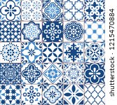 Lisbon geometric Azulejo tile vector pattern, Portuguese or Spanish retro old tiles mosaic, Mediterranean seamless navy blue design.

Ornamental indigo textile background 